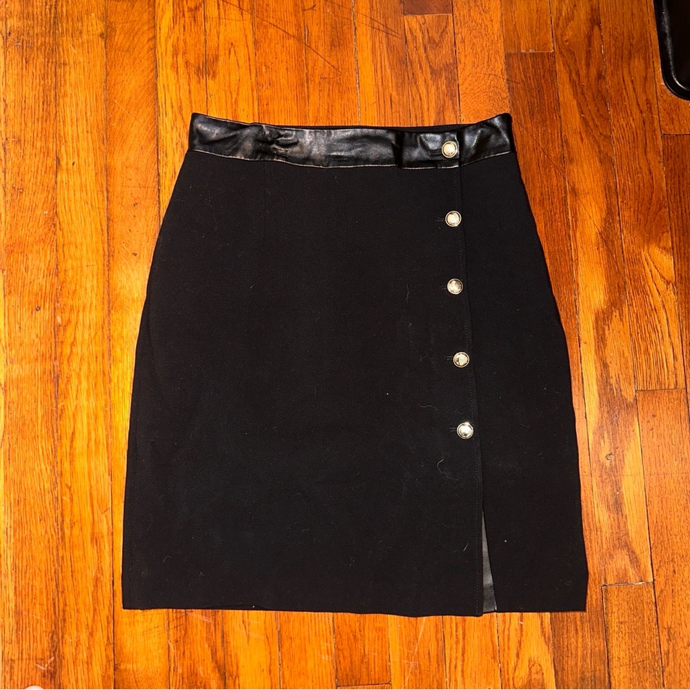 White House Black Market Black Asymmetrical Pencil Skirt